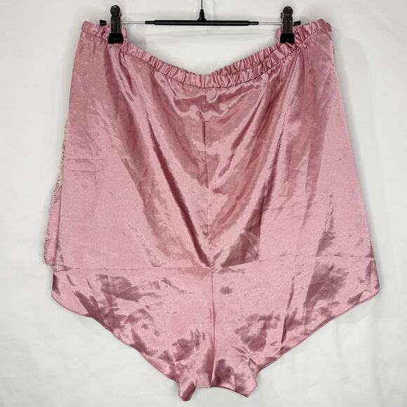 Fredericks of Hollywood Plus Size 4X Sexy PJs Pajamas Camisole Shorts Pink Satin - Picture 5 of 11